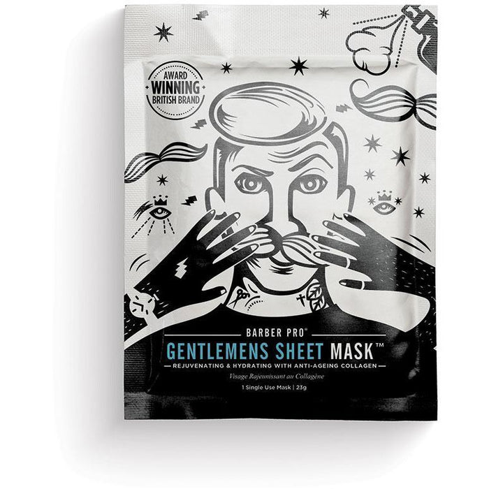 GENTLEMENS SHEET MASK Rejuvenating & Hydrating with Anti-Ageing Collagen - BedfordshireBeardCo